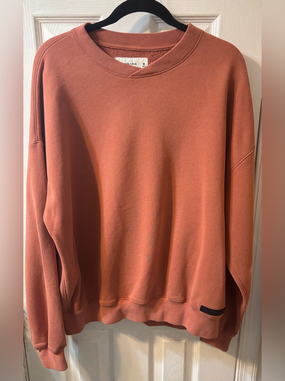 Abercrombie & Fitch Cozy Crewneck Sweatshirt - Rust Orange